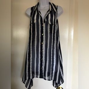 BCBG MAXAZRIA, size S , women black & white stripes , sleeveless